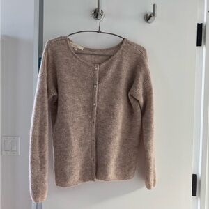 Sezane Women's Beige Cardigan Sweater